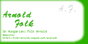 arnold folk business card